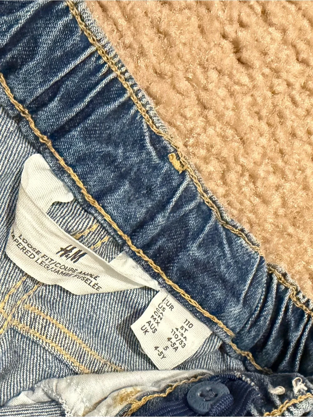 H&M Blue Dinosaur Print Jeans for Boys 4-5y